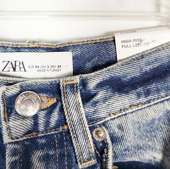 ZARA Wide leg split jeans NWT - Picture 5 of 7